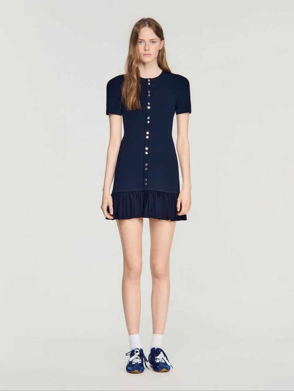 Sandro Mini knit dress with ruffles - Picture 2 of 14